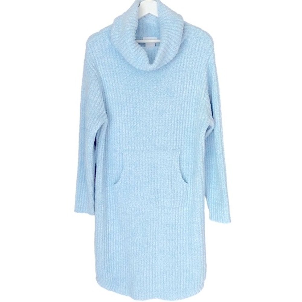 SOFTIES Lounger Marshmallow Soft Slouch Turtleneck Long Sleeve Blue Women S/M - Picture 2 of 13